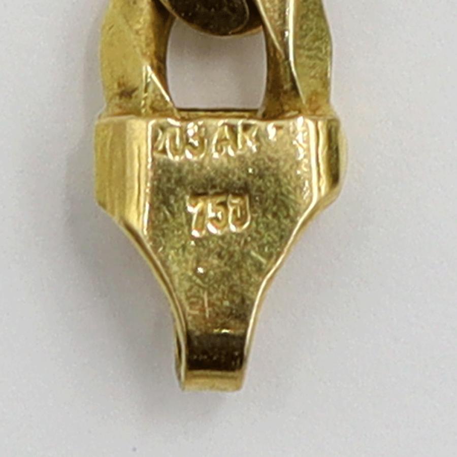 750デザインブレスレット　長さ19.5cm　重量11.08ｇ（中古）