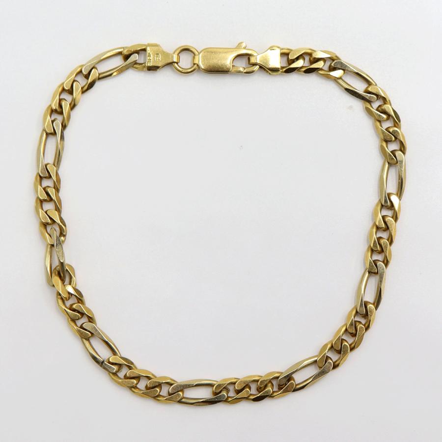 750デザインブレスレット　長さ19.5cm　重量11.08ｇ（中古）