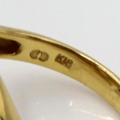 K18黒蝶真珠リング　P13mm　リングサイズ11号　重量9.95ｇ(石の重量を含む) (中古)