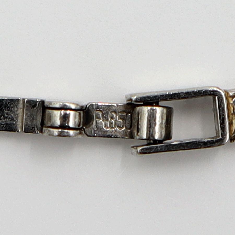 Pt850デザインブレスレット　ヘンリボーン　長さ18.0cm　重量6.59ｇ（中古）