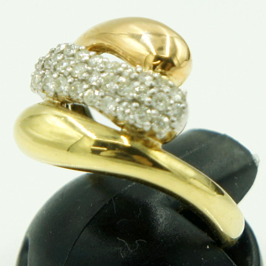 K18/Pt900ダイヤリング　D0.33ct　リングサイズ11号　重量5.52ｇ(石の重量含む)（中古）