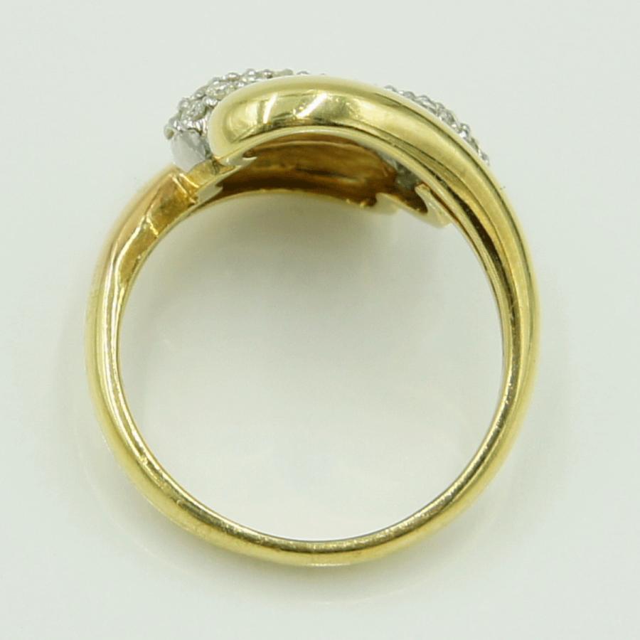 K18/Pt900ダイヤリング　D0.33ct　リングサイズ11号　重量5.52ｇ(石の重量含む)（中古）