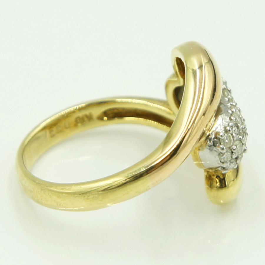 K18/Pt900ダイヤリング　D0.33ct　リングサイズ11号　重量5.52ｇ(石の重量含む)（中古）