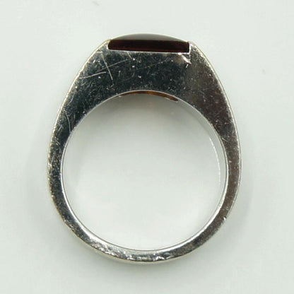 カルティエ（CARTIER） 750タンクリング 48　リングサイズ8号　重量11.16ｇ(石の重量含む)　レディース（中古）