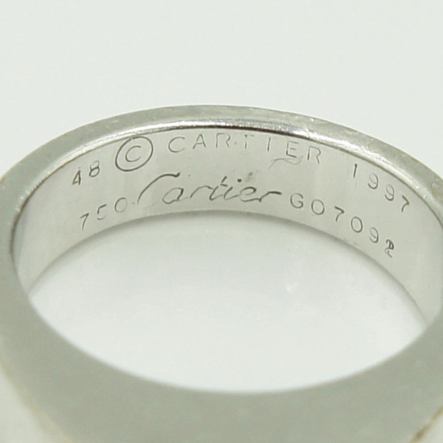 カルティエ（CARTIER） 750タンクリング 48　リングサイズ8号　重量11.16ｇ(石の重量含む)　レディース（中古）
