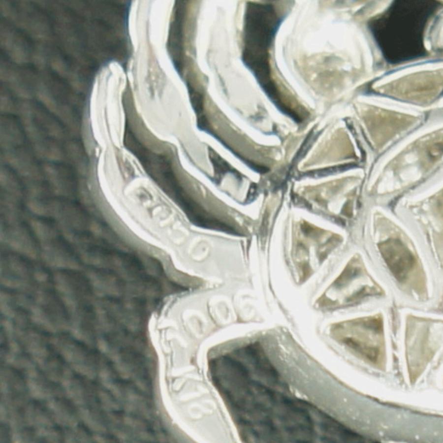 K18ルビー/ダイヤブローチ　D0.50「蟹　クラブ」　重量4.77ｇ(石の重量込み）（中古）