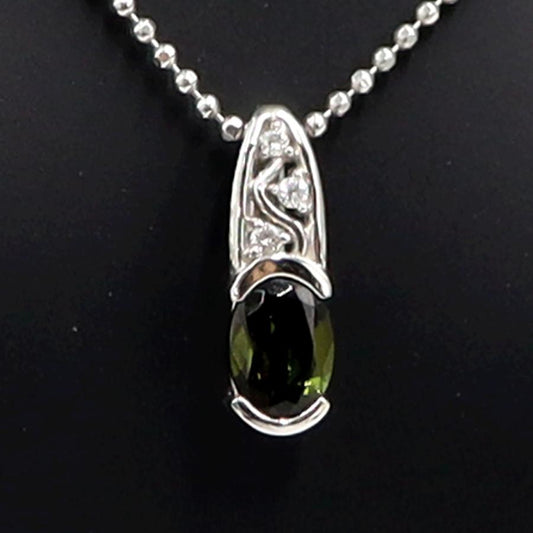 ラソマ(LASOMA) Pt950/Pt850トルマリンネックレス　T0.79ct　D0.03ct　重量5.44ｇ　レディース（中古）