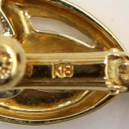 K18パールイヤリング　P10.8mm　重量10.32ｇ(両耳・真珠の重さ含む)　（中古）