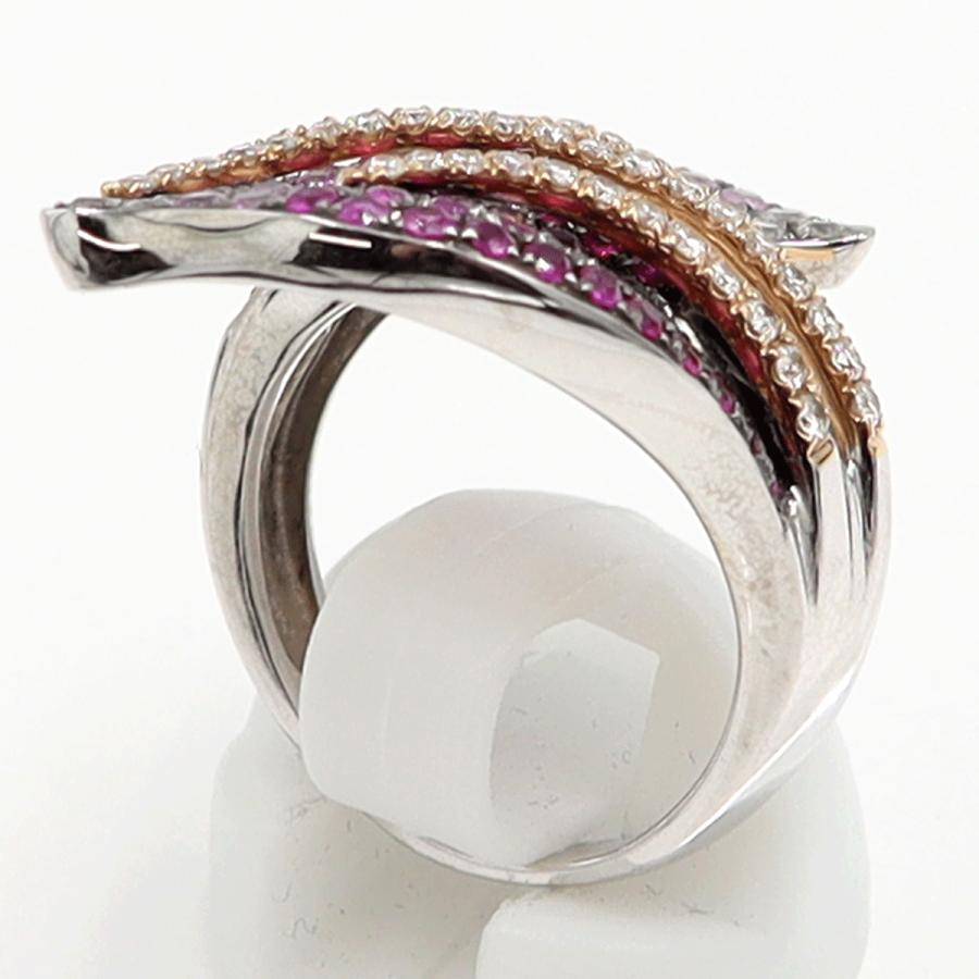 K18ルビーダイヤモンドリング　R2.20ct　D0.40ct　リングサイズ15号　重量8.82ｇ(石の重量含む)　レディース（中古）