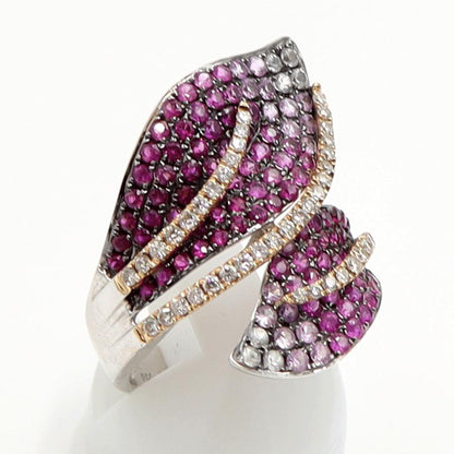 K18ルビーダイヤモンドリング　R2.20ct　D0.40ct　リングサイズ15号　重量8.82ｇ(石の重量含む)　レディース（中古）