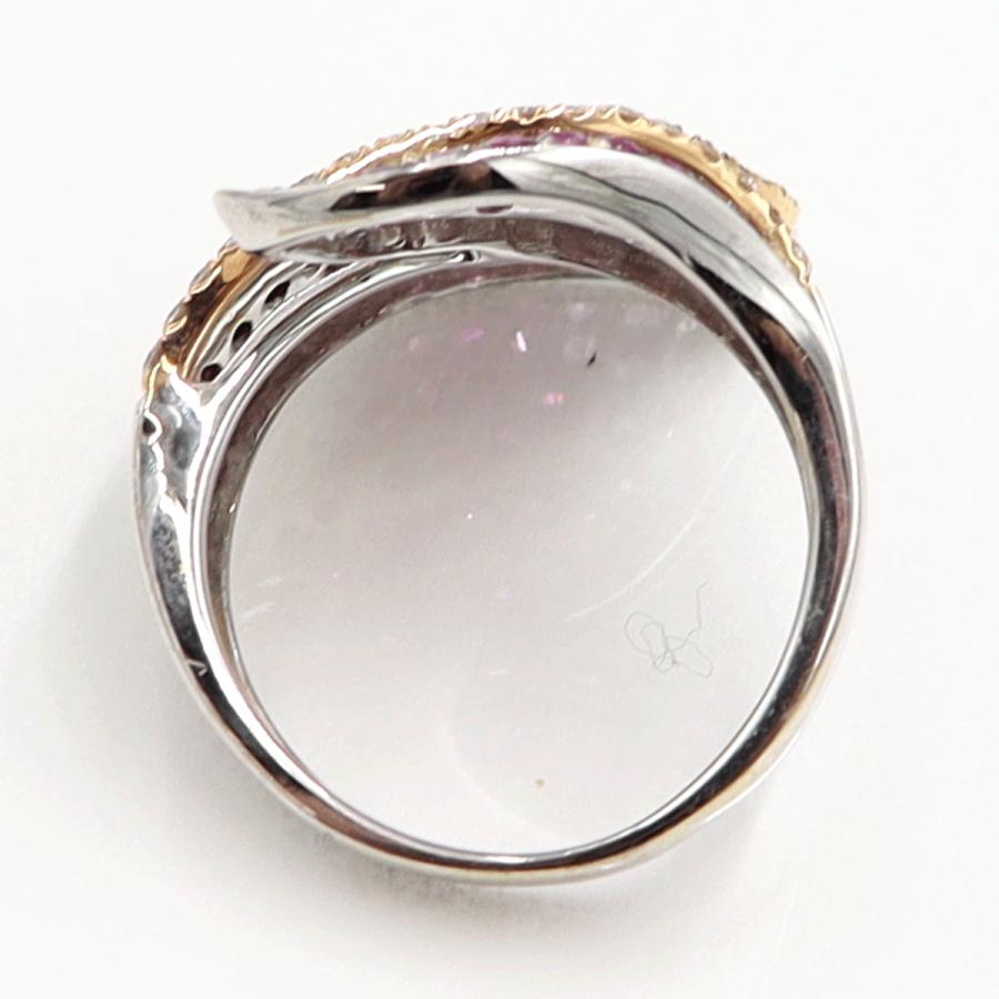 K18ルビーダイヤモンドリング　R2.20ct　D0.40ct　リングサイズ15号　重量8.82ｇ(石の重量含む)　レディース（中古）