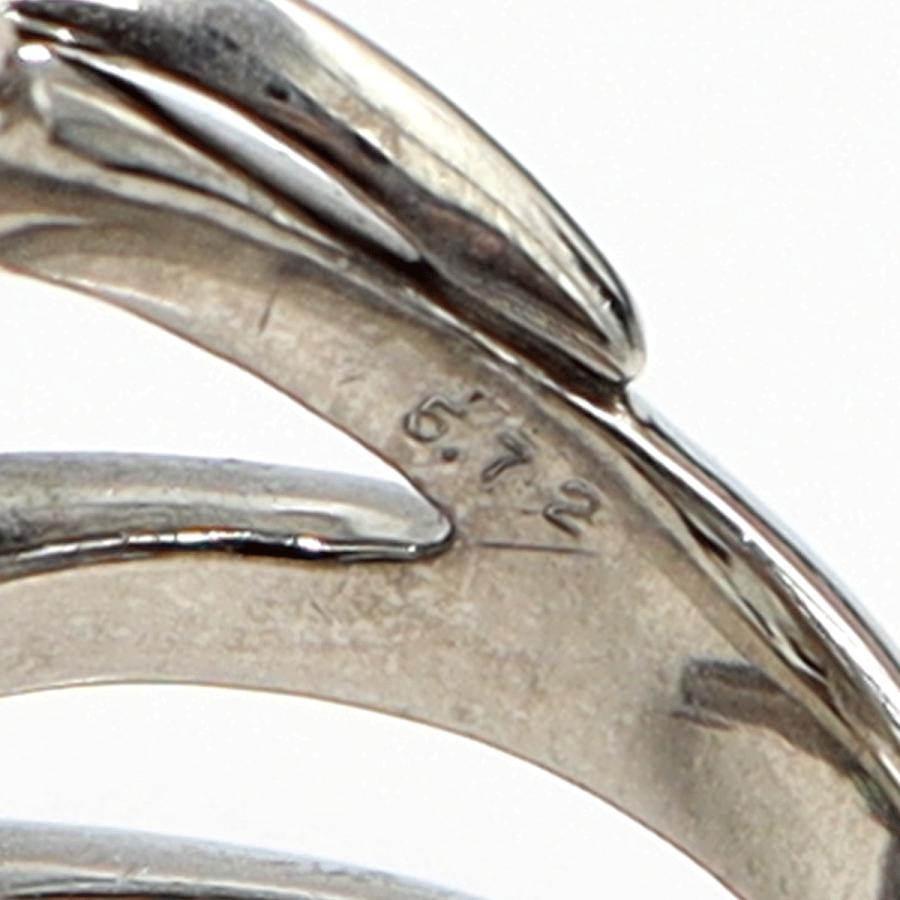 K18WGクンツァイトリング「フラワー」　5.72ct　リングサイズ15号　重量20.48ｇ(石の重量含む)　レディース（中古）