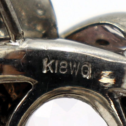 K18WGクンツァイトリング「フラワー」　5.72ct　リングサイズ15号　重量20.48ｇ(石の重量含む)　レディース（中古）