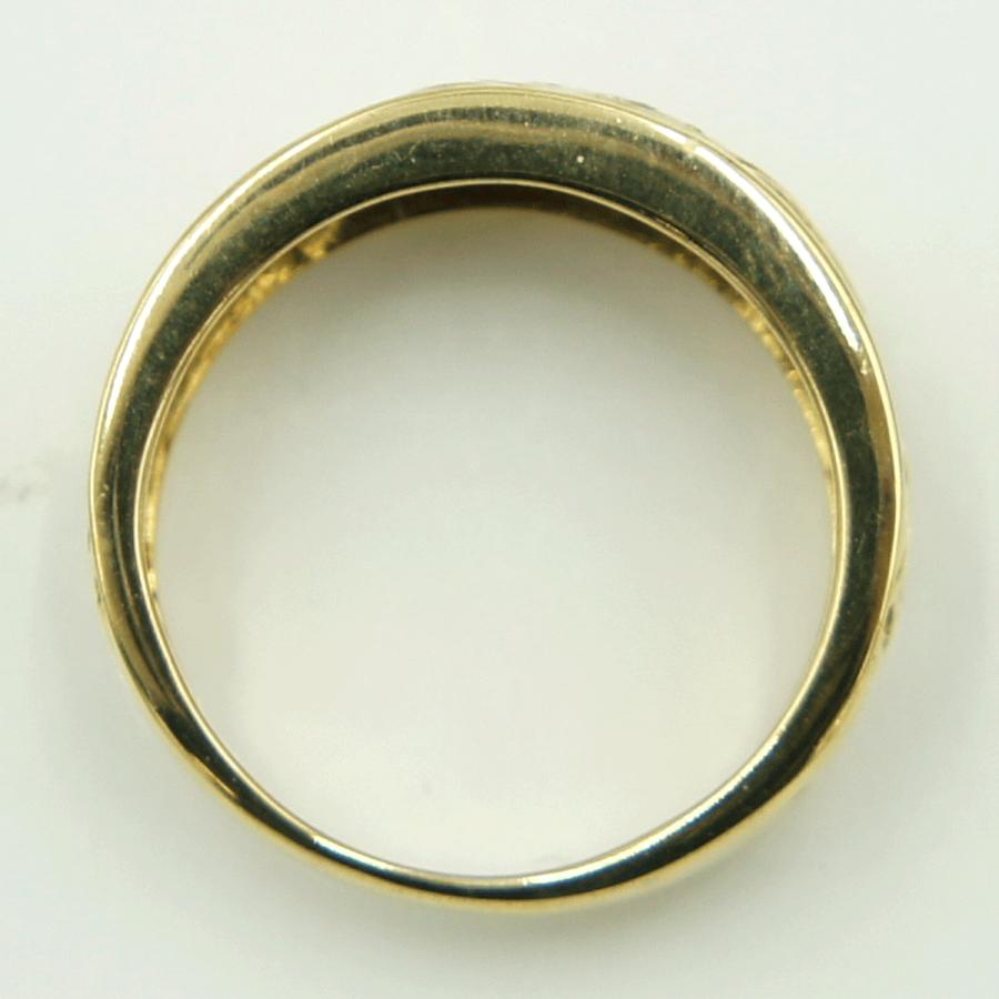 K18ダイヤファッションリング　D0.09ct　リングサイズ10号　重量4.45ｇ(石の重量含む)（中古）