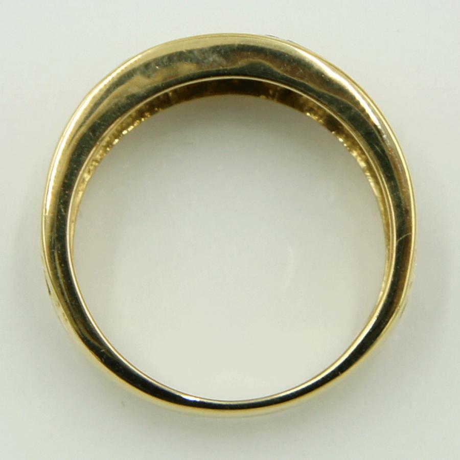 K18ダイヤファッションリング　D0.09ct　リングサイズ10号　重量4.45ｇ(石の重量含む)（中古）