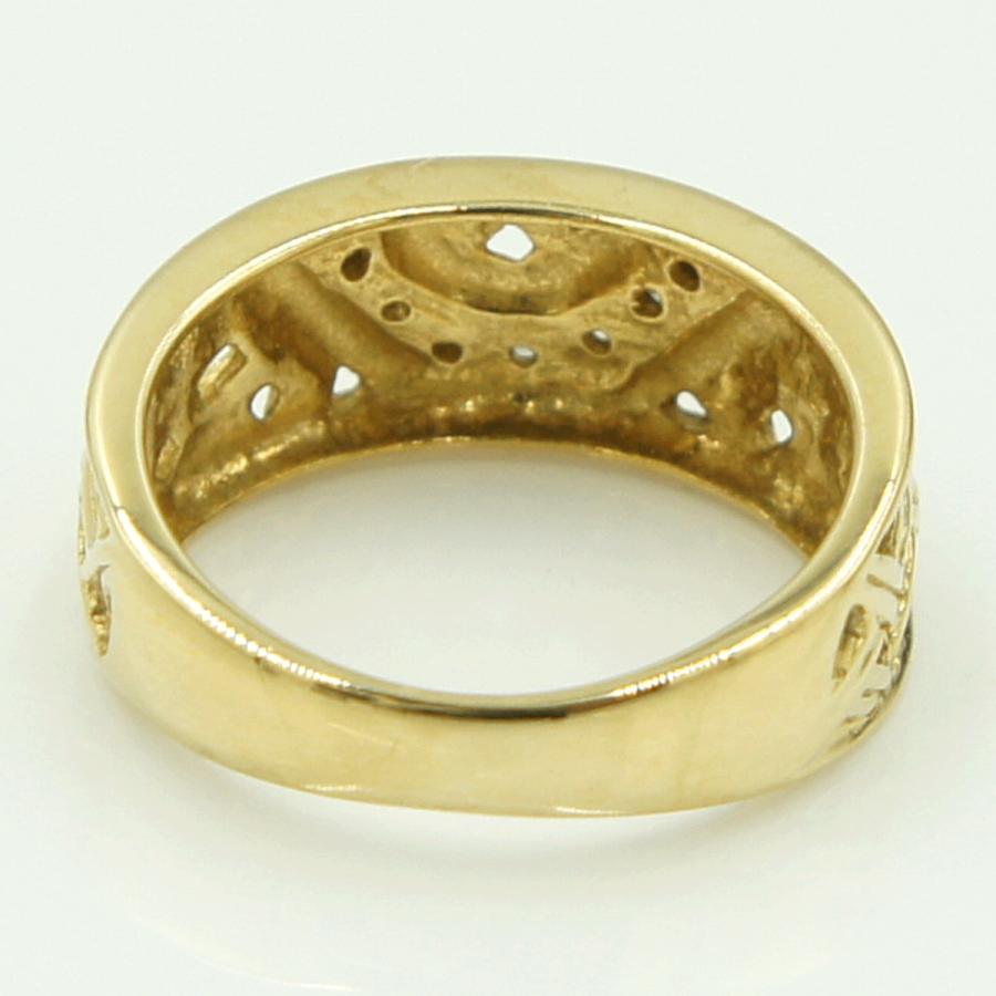 K18ダイヤファッションリング　D0.09ct　リングサイズ10号　重量4.45ｇ(石の重量含む)（中古）