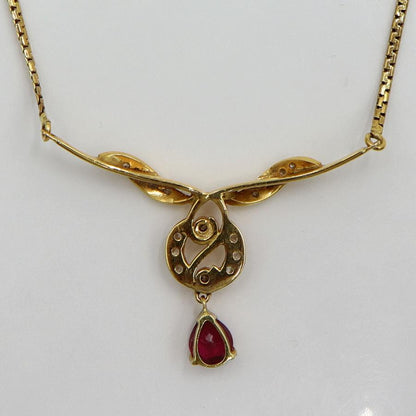 ウノアエレ(UNOAERRE) 750ルビーネックレス　ネックレス長さ約41cm　重量5.01ｇ(石の重量含む) レディース（中古）