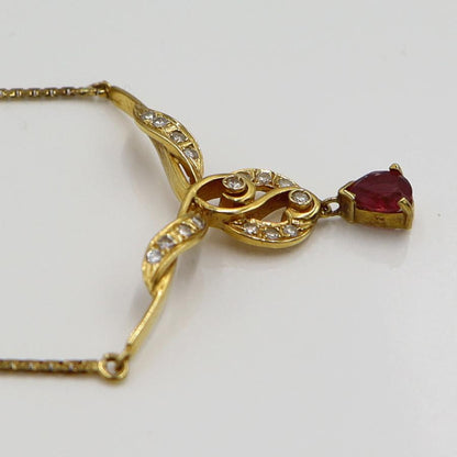 ウノアエレ(UNOAERRE) 750ルビーネックレス　ネックレス長さ約41cm　重量5.01ｇ(石の重量含む) レディース（中古）