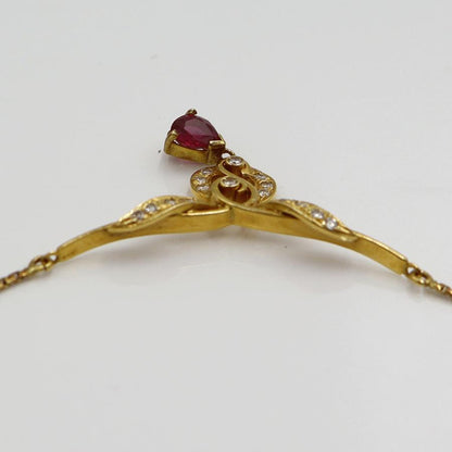 ウノアエレ(UNOAERRE) 750ルビーネックレス　ネックレス長さ約41cm　重量5.01ｇ(石の重量含む) レディース（中古）