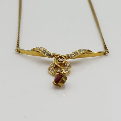 ウノアエレ(UNOAERRE) 750ルビーネックレス　ネックレス長さ約41cm　重量5.01ｇ(石の重量含む) レディース（中古）