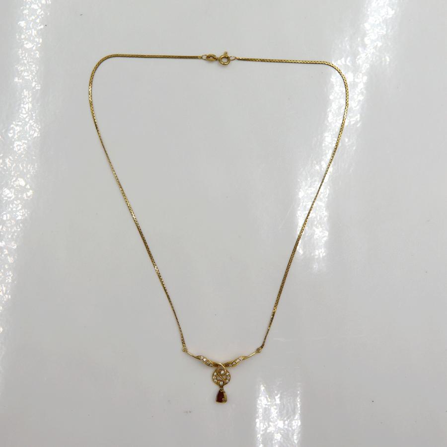 ウノアエレ(UNOAERRE) 750ルビーネックレス　ネックレス長さ約41cm　重量5.01ｇ(石の重量含む) レディース（中古）