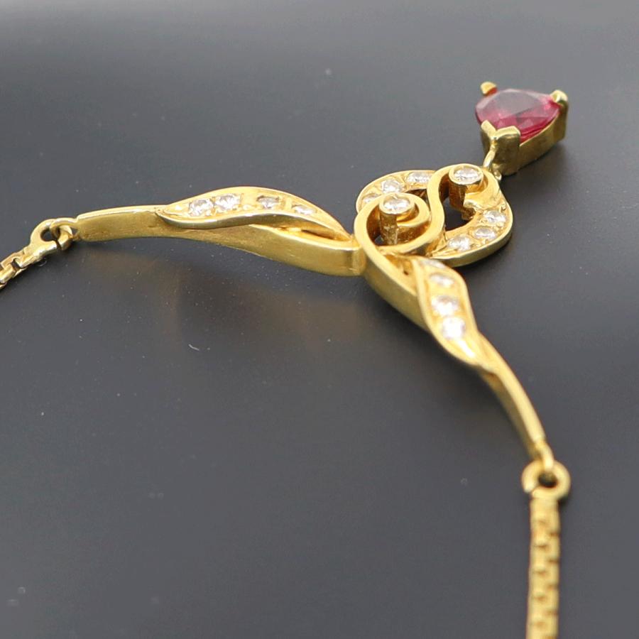 ウノアエレ(UNOAERRE) 750ルビーネックレス　ネックレス長さ約41cm　重量5.01ｇ(石の重量含む) レディース（中古）