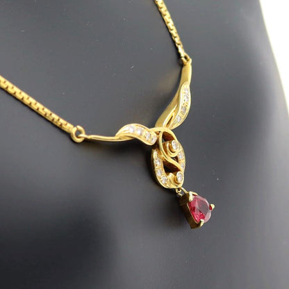 ウノアエレ(UNOAERRE) 750ルビーネックレス　ネックレス長さ約41cm　重量5.01ｇ(石の重量含む) レディース（中古）