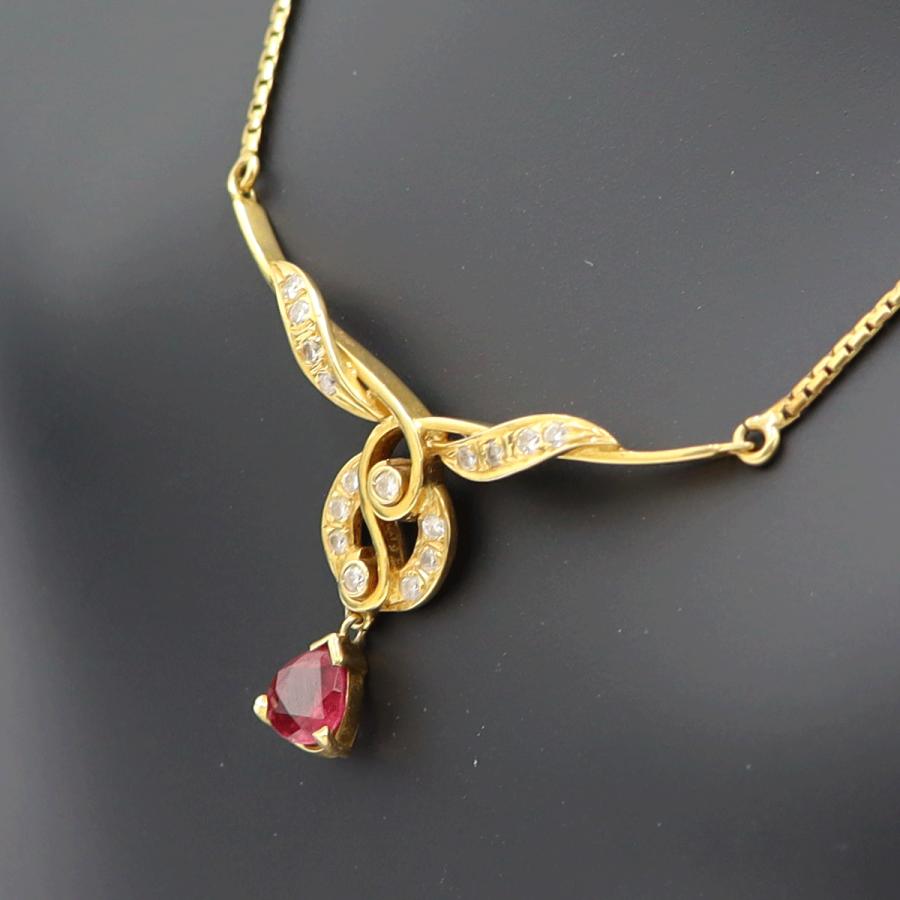 ウノアエレ(UNOAERRE) 750ルビーネックレス　ネックレス長さ約41cm　重量5.01ｇ(石の重量含む) レディース（中古）