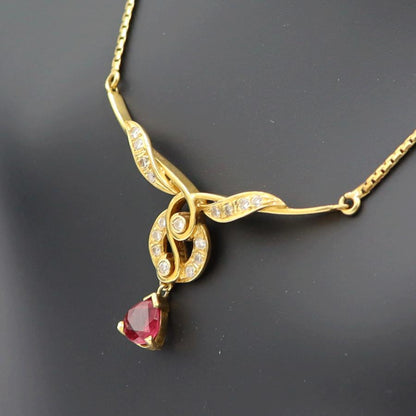 ウノアエレ(UNOAERRE) 750ルビーネックレス　ネックレス長さ約41cm　重量5.01ｇ(石の重量含む) レディース（中古）