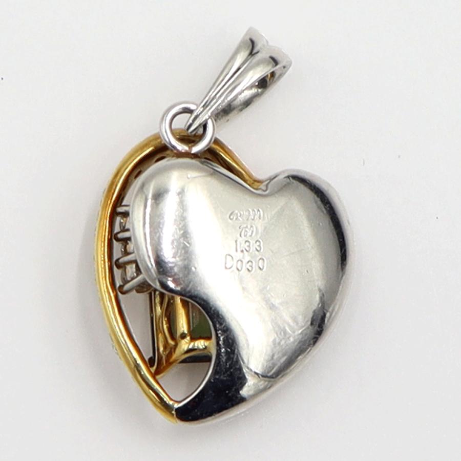 Pt900/K18バイカラートルマリンペンダントトップ　T1.33ct　重量7.65ｇ(石の重量含む) 　レディース（中古）