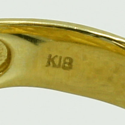 K18七宝デザインリング　リングサイズ17号　重量7.33ｇ(ガラスの重量含む)　レディース（中古）