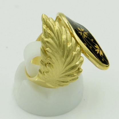 K18七宝デザインリング　リングサイズ17号　重量7.33ｇ(ガラスの重量含む)　レディース（中古）