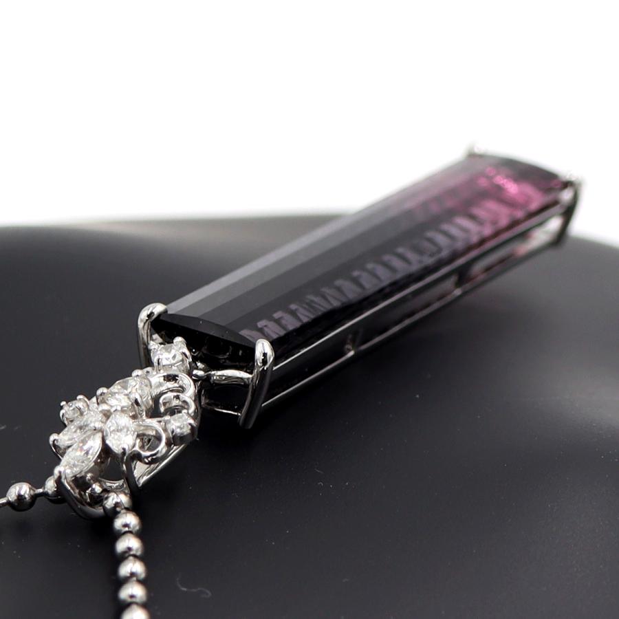 Pt900トルマリンダイヤモンドペンダントトップ　T21.3ct　D0.46ct　重量12.03ｇ(石の重量含む)　レディース（中古）