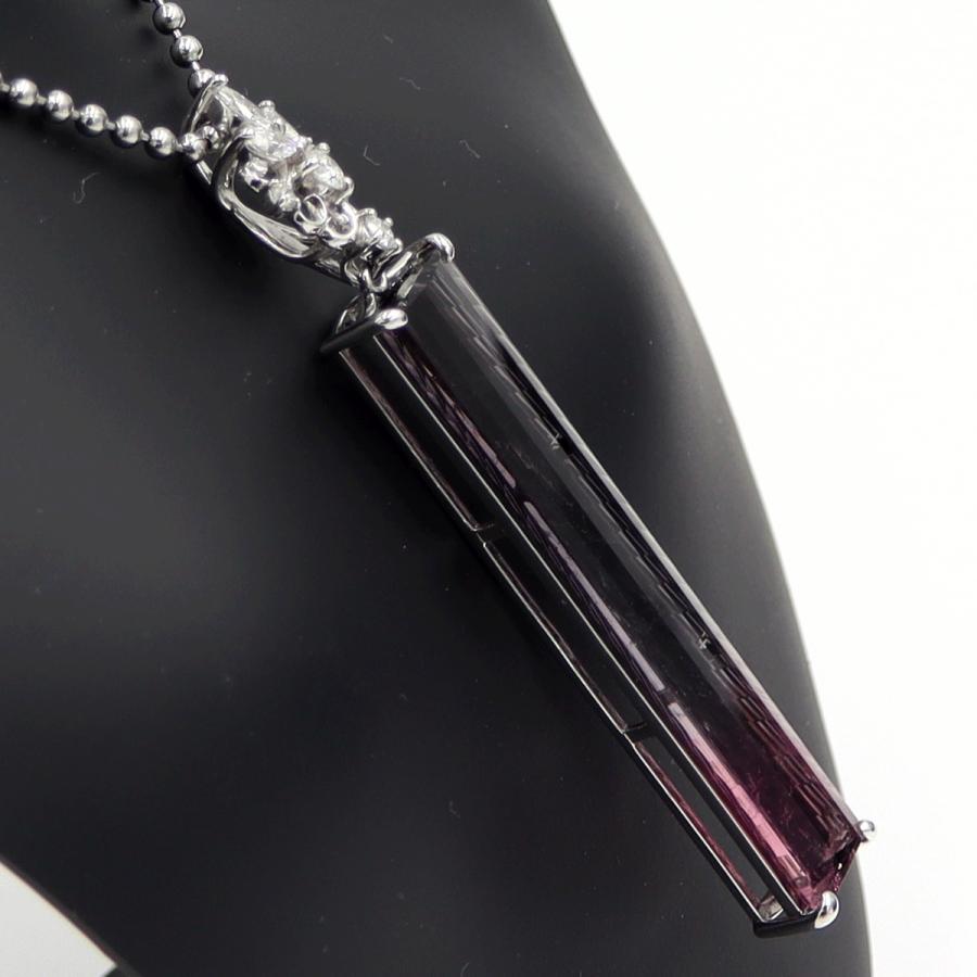 Pt900トルマリンダイヤモンドペンダントトップ　T21.3ct　D0.46ct　重量12.03ｇ(石の重量含む)　レディース（中古）