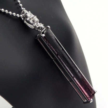 Pt900トルマリンダイヤモンドペンダントトップ　T21.3ct　D0.46ct　重量12.03ｇ(石の重量含む)　レディース（中古）