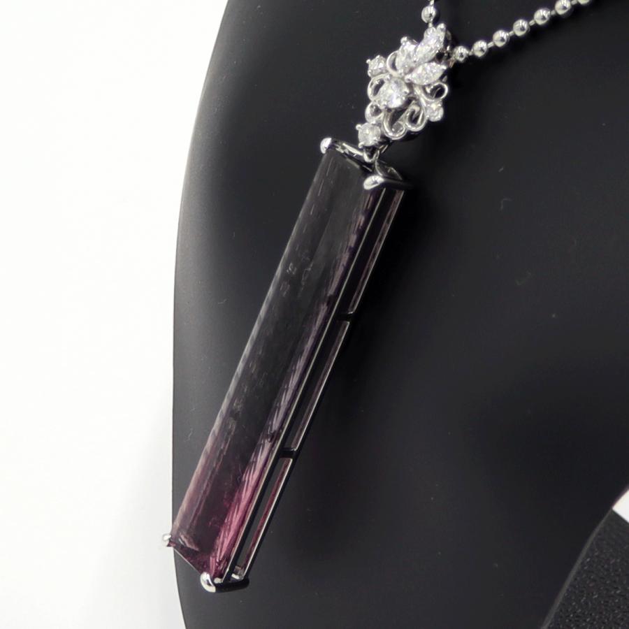 Pt900トルマリンダイヤモンドペンダントトップ　T21.3ct　D0.46ct　重量12.03ｇ(石の重量含む)　レディース（中古）