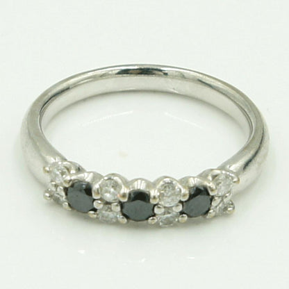 K18WGブラックダイヤモンドリング　D0.55ct　リングサイズ11号　重量4.17ｇ(石の重量含む)（中古）