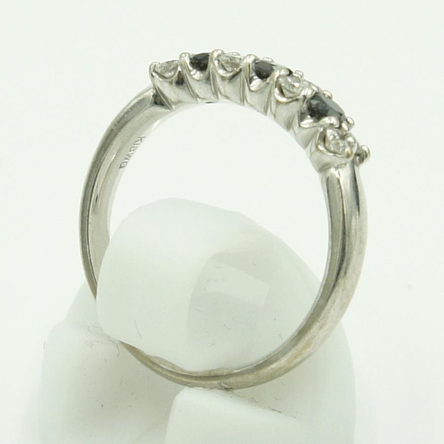K18WGブラックダイヤモンドリング　D0.55ct　リングサイズ11号　重量4.17ｇ(石の重量含む)（中古）