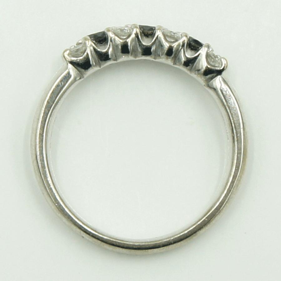 K18WGブラックダイヤモンドリング　D0.55ct　リングサイズ11号　重量4.17ｇ(石の重量含む)（中古）