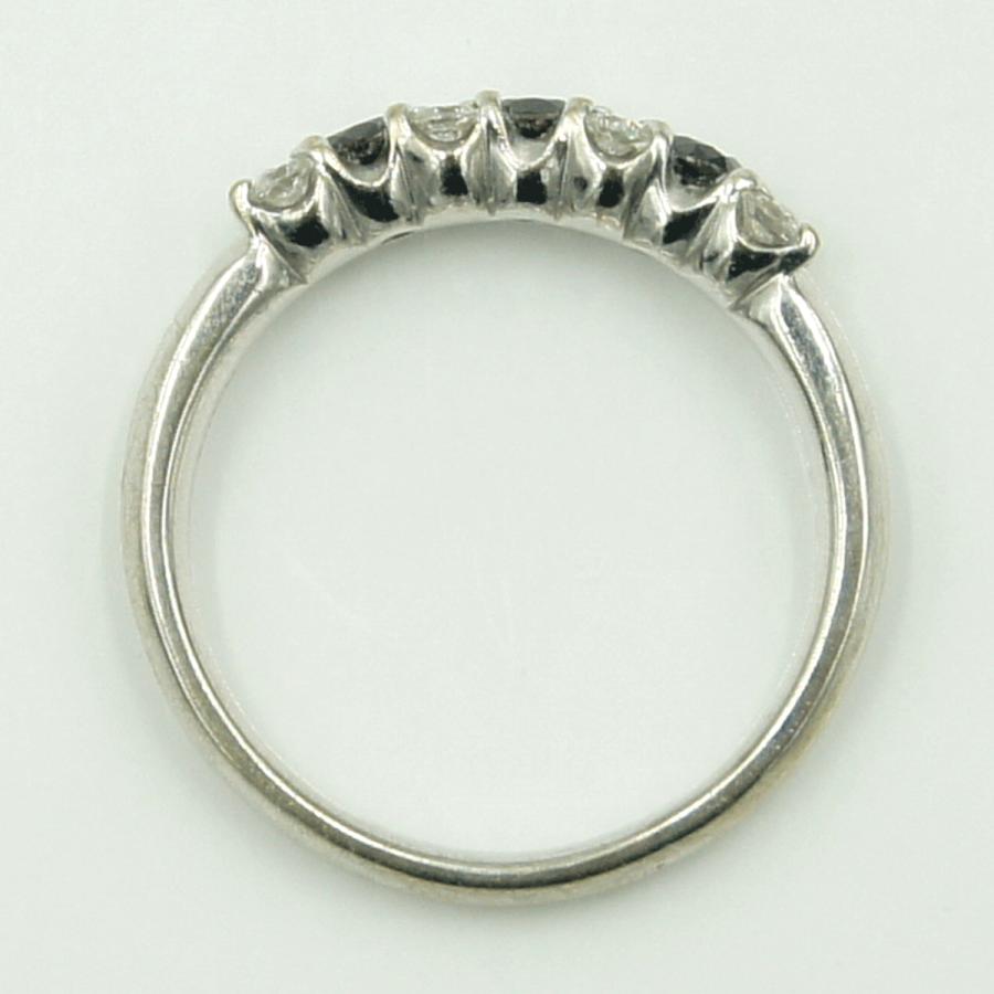 K18WGブラックダイヤモンドリング　D0.55ct　リングサイズ11号　重量4.17ｇ(石の重量含む)（中古）