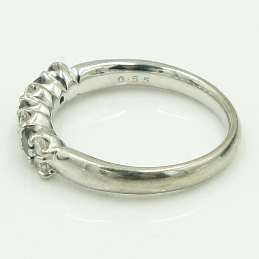 K18WGブラックダイヤモンドリング　D0.55ct　リングサイズ11号　重量4.17ｇ(石の重量含む)（中古）