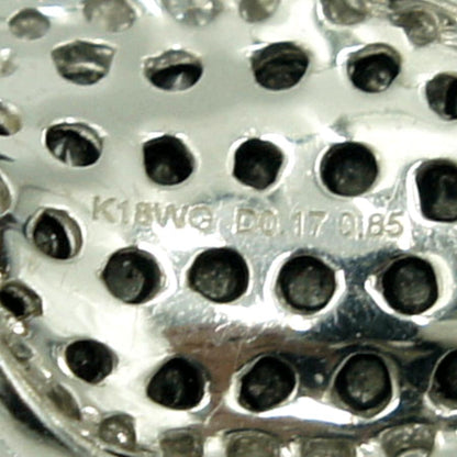 K18WG/K14WGブラックダイヤモンドペンダントトップ　BD0.85ct　D0.17ct　重量3.71ｇ(石の重量含む)（中古）