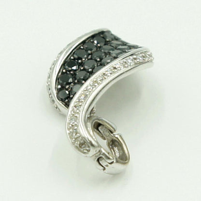 K18WG/K14WGブラックダイヤモンドペンダントトップ　BD0.85ct　D0.17ct　重量3.71ｇ(石の重量含む)（中古）