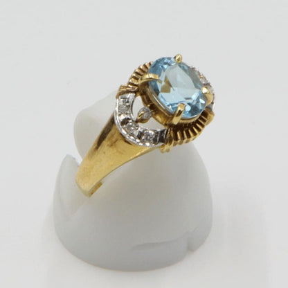 K18/Pt900トパーズダイヤモンドリング　リングサイズ13号　重量3.78ｇ(石の重量含む)　 レディース(中古)