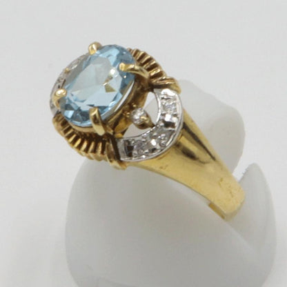 K18/Pt900トパーズダイヤモンドリング　リングサイズ13号　重量3.78ｇ(石の重量含む)　 レディース(中古)