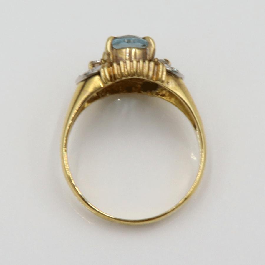 K18/Pt900トパーズダイヤモンドリング　リングサイズ13号　重量3.78ｇ(石の重量含む)　 レディース(中古)