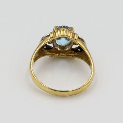 K18/Pt900トパーズダイヤモンドリング　リングサイズ13号　重量3.78ｇ(石の重量含む)　 レディース(中古)