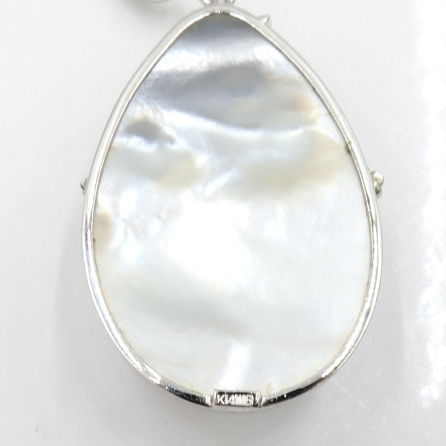 K14WGマペパールペンダントトップ　　重量8.76ｇ(石の重量含む)（中古）