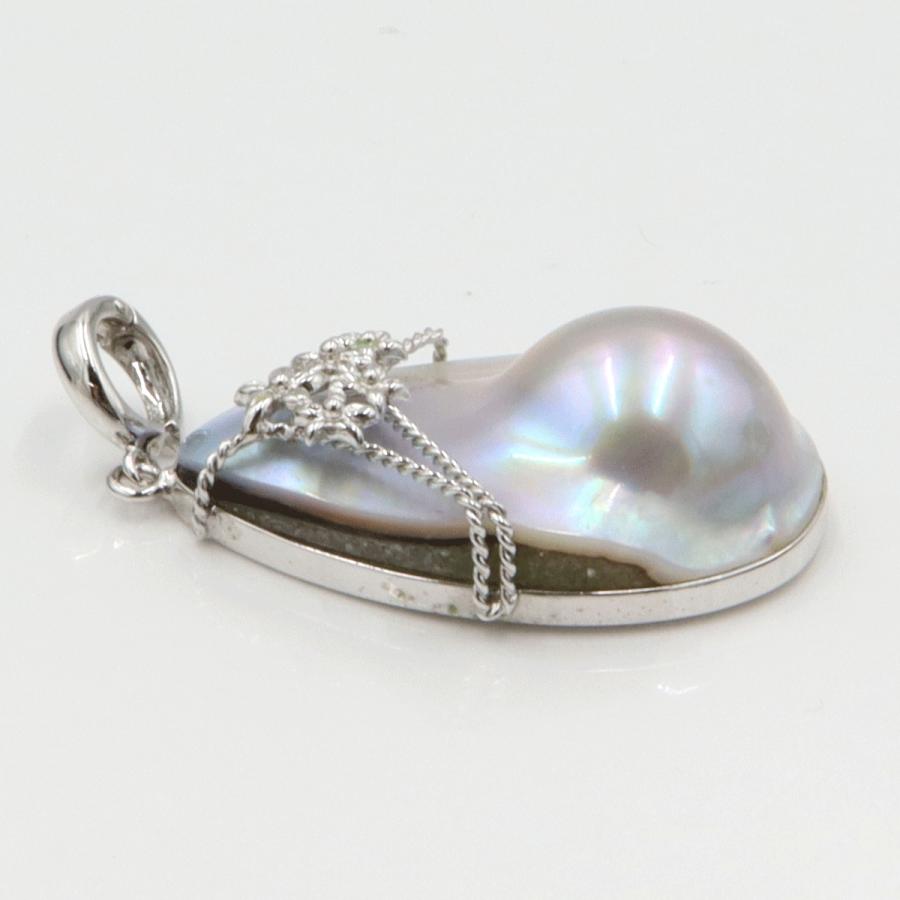 K14WGマペパールペンダントトップ　　重量8.76ｇ(石の重量含む)（中古）