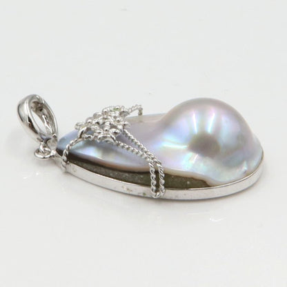 K14WGマペパールペンダントトップ　　重量8.76ｇ(石の重量含む)（中古）